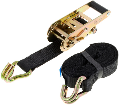 Zurrgurt 35mm breit 4 m lang, in schwarz mit Ratsche. 2 - teilig, Zulässige Zugkraft 2000 daN (Umreifung), 1000 daN (direkter Zug)