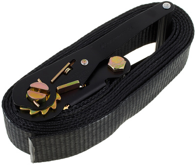 Zurrgurt 50mm breit, 4m lang, Farbe: schwarz, mit Ratsche, 1-teilig, zulässige Zugkraft 5000 daN (Umreifung) Polyester (PES), VDI 2700,