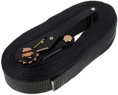 Zurrgurt 50mm breit, 10m lang, Farbe: schwarz, mit Ratsche, 1-teilig, zulässige Zugkraft 5000 daN (Umreifung) Polyester (PES), VDI 2700,