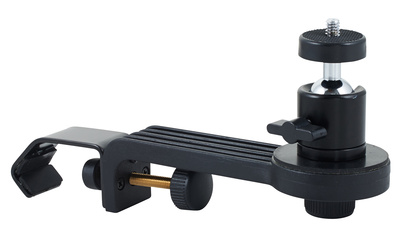 StroboPlus HD Pitch Halter, komplettes Set für die Montage des StroboPlus HD an einen Mikrofonständer, Notenpult oder Ähnliches, Inkl. Halteklemme und