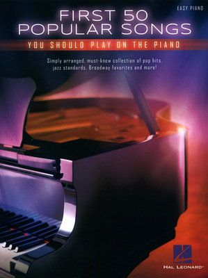 Hal Leonard First 50 Popular Songs Piano nošu grāmata klavierēm