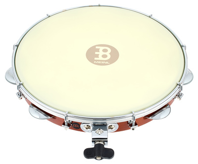 PA12CN-M-TF-H Pandeiro, Holzpandeiro, Holz: Kastanie, Grösse: 12"", verchromte Hardware, Kunststoff Fell, montierbar, inkl. Stimmschlüssel,