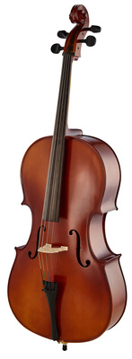 Pure Cellogarnitur HW 4/4, Griffbrett und Wirbel aus Hartholz, massive Fichtendecke, massiver Ahornboden, eingelegter Span, dunkelrotbrauner