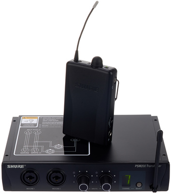 PSM-200-SE112 Set Q3 Komplettsystem bestehend aus: In-Ear UHF-Sender, 9.5""/1HE, 8 Frequenzen schaltbar, 4 Systeme simultan betreibbar,