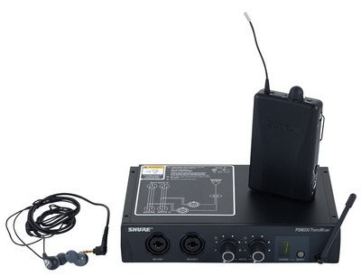 PSM-200-SE112 Set S5 Komplettsystem bestehend aus: In-Ear UHF-Sender, 9.5""/1HE, 8 Frequenzen schaltbar, 4 Systeme simultan betreibbar,
