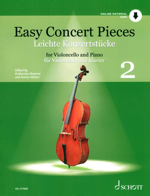 Schott Easy Concert Pieces Cello 2 violončelės natos
