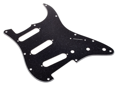 ST-Pickguard SSS Black Sparkle; Schlagbrett für Amerikanische und Mexikanische ST-Style E-Gitarren; 11 Loch Befestigung; Original Abmessungen;