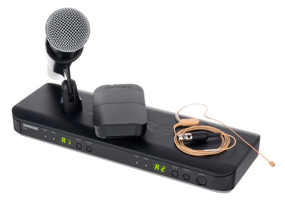 Shure BLX1288/MX53 Combo T11 belaidis mikrofonas su rankiniu mikrofonu