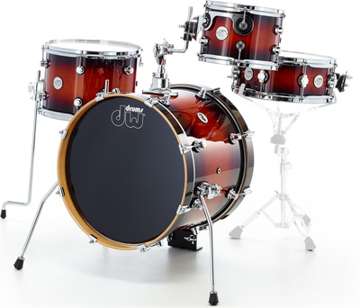 Design Mini Pro Serie, Tobacco Burst, 100% North American Maple Kessel, hochglanz lackierte Kessel, Farbe: Tobacco Burst, Chrom Hardware, HVLT