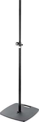 K&M 24624, Leuchtenstativ mit integrierter M10 Gewindebuchse für Traversen, integrierter Stoßdämpfer, Stahl, flache schwere Fußplatte mit 10 Kg