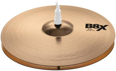 14"" B8X Hi-Hat, Legierung: B8 Bronze, natural Finish, gehämmerte Glocke, Nachfolger der populären Sabian B8 Serie, stärkere Hämmerung, warmer