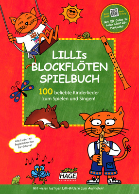 Hage Musikverlag Lillis Blockflöten Spielbuch dainų knyga fleitutėms
