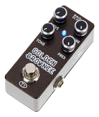 T1 Golden Brownie, Thomas Blug Signature Distortion Pedal, E-Gitarren Effekt, Regler für drive volume tone und presence, true bypass, benötigt