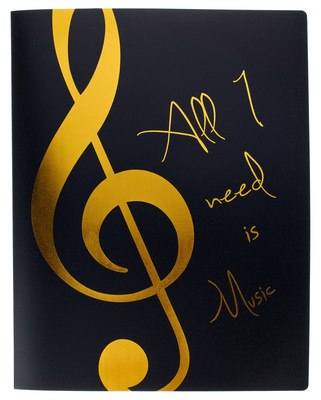 agifty Music Folder Gold Sleeves natų aplankas