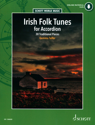 Schott Irish Folk Tunes akordeono natų knyga