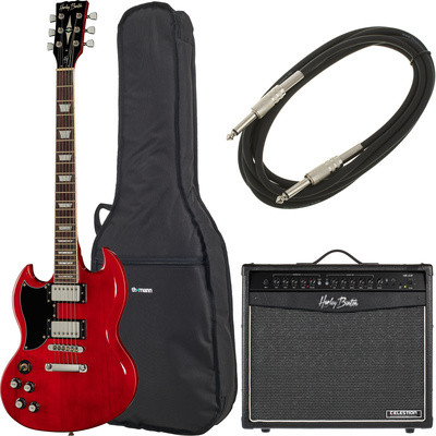 Harley Benton DC-580LH CH Vintage Ser kairiarankė elektrinė gitara