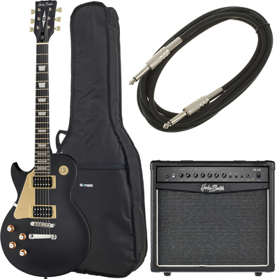Harley Benton SC-400LH SBK Classic Se kairiarankė elektrinė gitara 