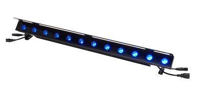 Ultra Bar Hex Bar 12, 100 cm lange, indoor LED-Bar 12x 10-Watt-Hex-LEDs (RGBAW+UV: 6-IN-1). Abstrahlwinkel 40 Grad; robuste Gehäuse mit der zum
