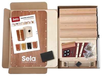 SE 037 Cajon Quick Assembly Kit, Schnelle und einfache Montage, Mit Werkzeug und Verbrauchsmaterial, Individuelles Finish mit Wachs, Öl oder