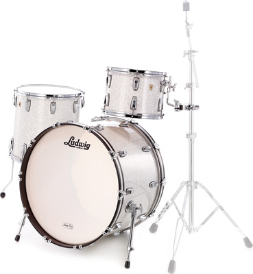Ludwig Classic Maple Rock White Mar. būgnų korpusų komplektas  