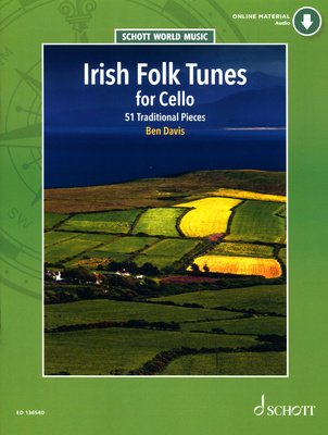 Schott Irish Folk Tunes for Cello dainų knyga violončelei
