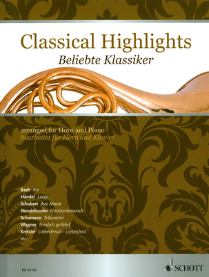 Schott Classical Highlights Horn prancūziško rago literatūra