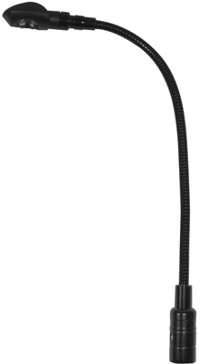 Mini LED Schwanenhalslampe Gooseneck Lamp XLR, Spannung: 12 V DC, Strom: max. 70 mA, Gesamtlänge ca. 39cm