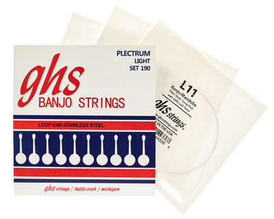 GHS Banjo Steel 4 String Set banjo stygų komplektas
