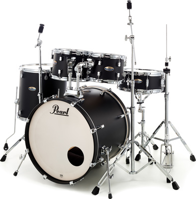 Decade Maple Fusion Set, DMP925F/C-227, matt lackierter Kessel in der Farbe Satin Slate Black (-227), chrom Kesselhardware, Kessel aus dünnem