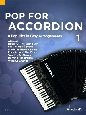 Schott Pop For Accordion 1 akordeono natų knyga