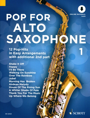 Schott Pop For Alto Saxophone 1 saksofono dainų knygelė