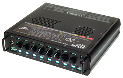 B-Stock, Peavey MiniMEGA, Bass Topteil, 1000W @ 4 Ohm, 1x Eingang, Regler: Gain, Comp, Low, Lo Mid, Hi Mid, High, Kosmos & Volume, Schalter: Crunch,