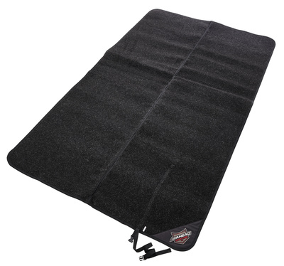 Ahead AA9027 Armor Teppich, geeignet für Double-Bass Kits, Gummierte rutschfeste Unterseite, Schnellverschluss zum Zusammenrollen, Falz in der Mitte