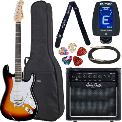 Harley Benton ST-20HSS SB elektrinės gitaros komplektas  