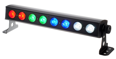 B-Stock, Varytec BAT.BAR 8 RGBW, Akku-betriebene LED-BAR mit 8x 8 Watt RGBW LEDs, kann mit bis zu vier Akku Packs betrieben werden, Auto-, Sound-,