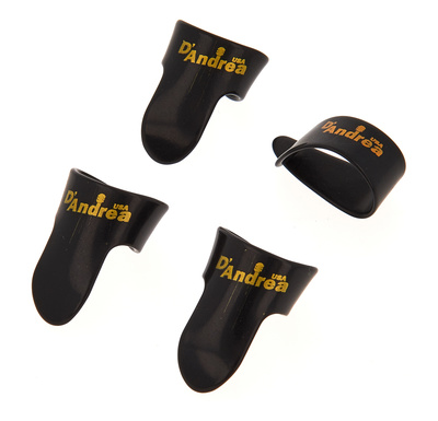 dAndrea Fingerpick Set Medium Black finger brauktukai  