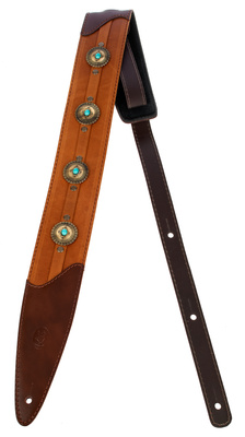 Minotaur D5 Texas Conchos Brown odinis diržas gitarai