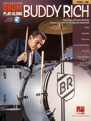 Hal Leonard Drum Play-Along Buddy Rich mušamųjų instrumentų natų sąsiuvinis