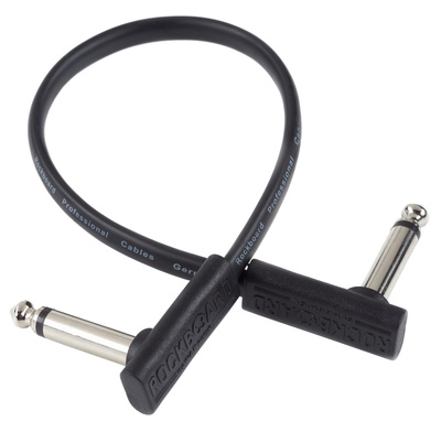 Rockboard Flat Patch Cable Black 10 cm instrumentinis laidas
