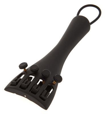 Violin Light Saitenhalter für Violine 1/2, aus Kunstoff, mit 4 Feinstimmern, schwarze Schrauben.
