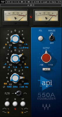 Waves API 550 garso ir efektų priedai