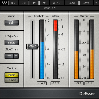 Waves DeEsser garso efektų papildinys