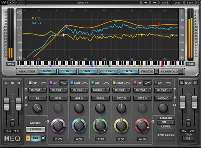 Waves H-EQ Hybrid Equalizer garso efektų programinė įranga