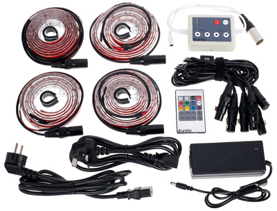 DL-K1D Full Kit Dual, LED System für akustische Schlagzeuge, Doppelte Ausführung (für beide Seiten der Kessel), LED Bänder für folgende