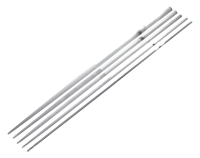 RF-SQS Rundfeilen / Nadelfeilen Set, Superior Qualität, Satz 5-teilig: 0.8mm, 1.2mm, 1.5mm, 2.0mm, 2,5mm. Länge 100mm.