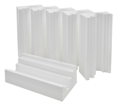 Trap Fuser White - 6er Set, Diffusor aus EPS (aufgeschäumtes Polystyrol), zur Optimierung der Raumakustik, kann mit wasserbassierten Farben
