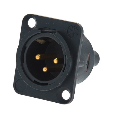 Neutrik NC3MD-S-1-B 3-pin XLR jungtis (vyriška/moteriška)