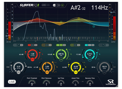 Sound Radix Surfer EQ 2 garso programinė įranga