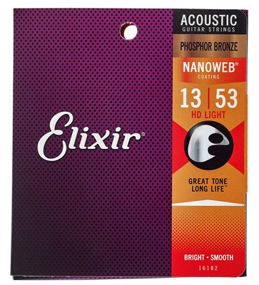 Elixir 16182 Phosphor Bronze HD Light dengtos elektrinės gitaros stygos