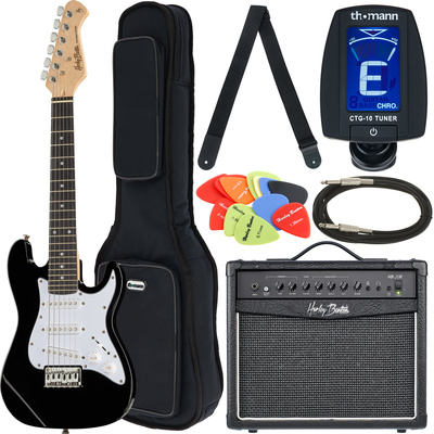Harley Benton ST-Junior BK elektrinės gitaros komplektas